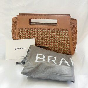 Brahmin Lenox Clutch Natural Nantucket Leather Purse, Originally $298.00